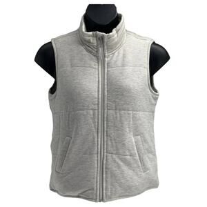 Thread & Supply Womens Echo Vest Extra Small/XS Grey/Gray Heather NEW Full Zip